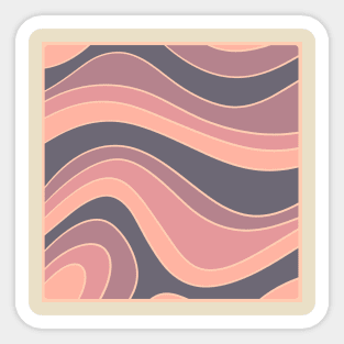 Pink Rainbow Waves Sticker